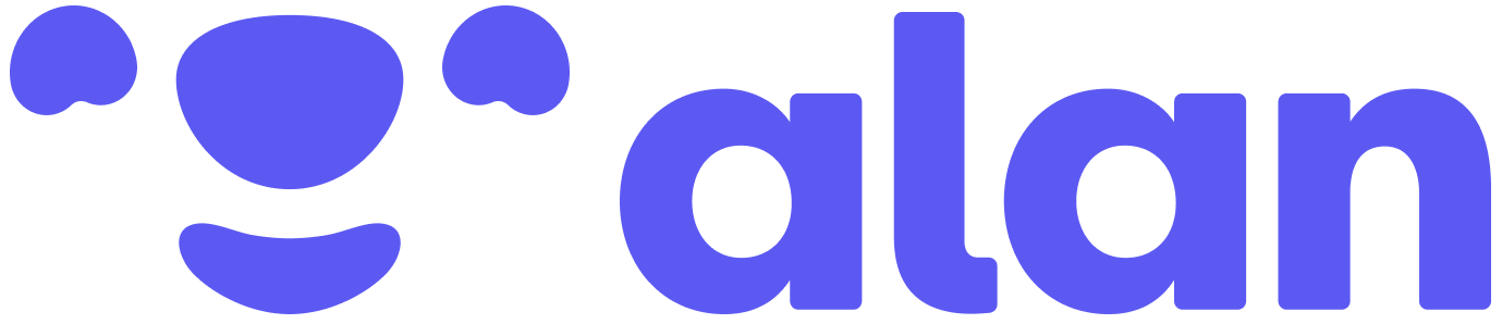 Logo de Alan, la mutuelle santé 100% digitale et partenaire de NetAndFair pour la protection des salariés portés.