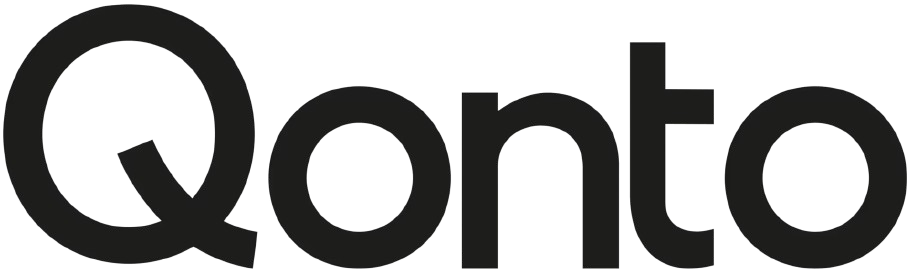 Logo de Qonto, la solution financière partenaire de NetAndFair pour la gestion sécurisée des revenus en portage salarial.